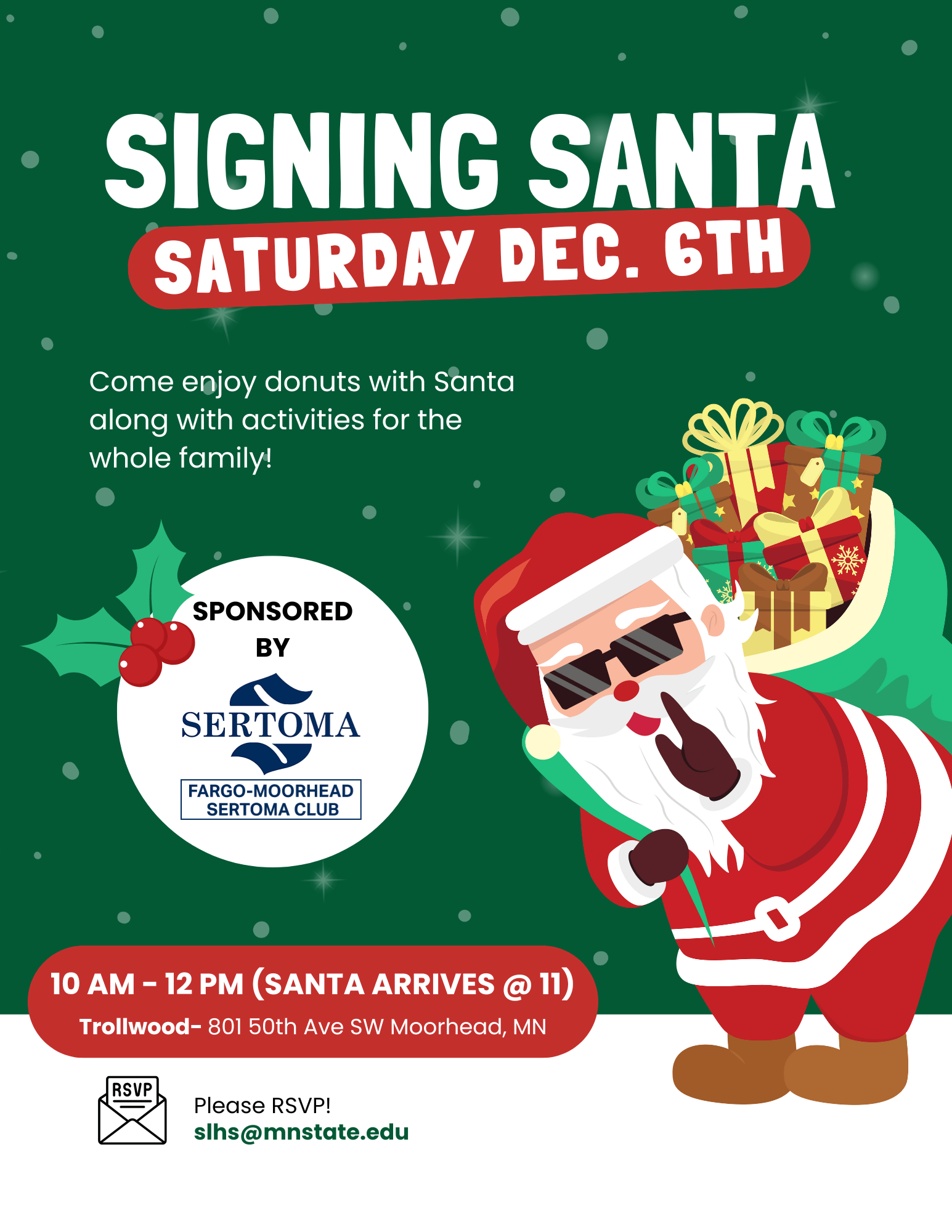 signing santa event poster